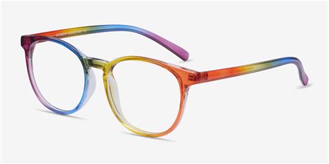 rainbow eyeglass frames for women.